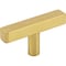Jeffrey Alexander 2-1/4" Brushed Gold Dominique Cabinet "T" Knob 845TL-BG - alternate 1